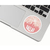 Dallas Texas skyline and city map design | in multiple colors - Sticker / Pink - City Road Maps
