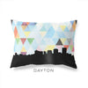 Dayton Ohio geometric skyline - Pillow | Lumbar / LightSkyBlue - Geometric Skyline