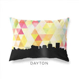 Dayton Ohio geometric skyline - Pillow | Lumbar / Yellow - Geometric Skyline