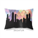 Decatur Georgia geometric skyline - Pillow | Lumbar / RebeccaPurple - Geometric Skyline