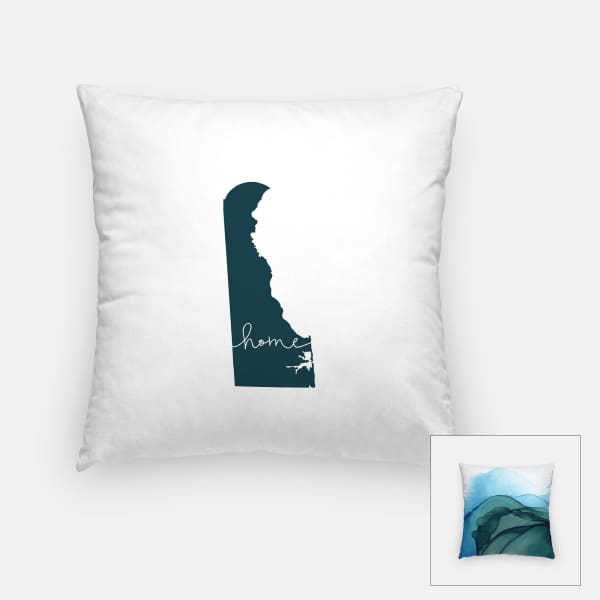 Delaware ’home’ state silhouette - Pillow | Square / DarkSlateGray - Home Silhouette