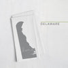 Delaware ’home’ state silhouette - Tea Towel / DimGrey - Home Silhouette