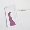 Delaware ’home’ state silhouette - Tea Towel / Purple - Home Silhouette