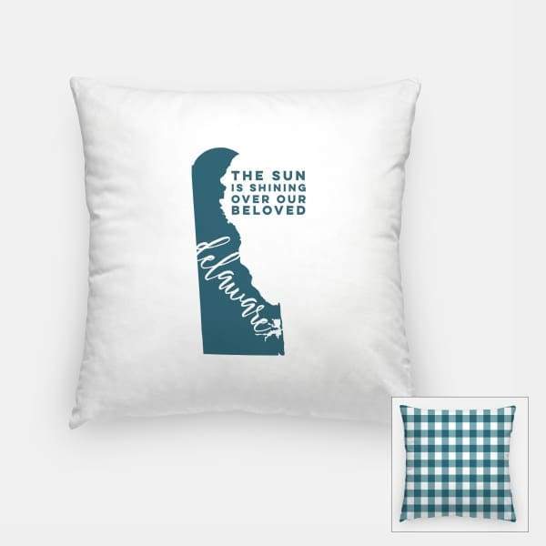 Delaware State Song - Pillow | Square / Teal - State Song