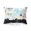 Delhi India geometric skyline - Pillow | Lumbar / LightSkyBlue - Geometric Skyline