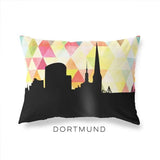 Dortmund Germany geometric skyline - Pillow | Lumbar / Yellow - Geometric Skyline