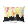 Douala Cameroon geometric skyline - Pillow | Lumbar / Yellow - Geometric Skyline