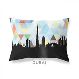 Dubai United Arab Emirates geometric skyline - Pillow | Lumbar / LightSkyBlue - Geometric Skyline