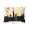 Dubai United Arab Emirates geometric skyline - Pillow | Lumbar / Yellow - Geometric Skyline