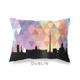 Dublin Ireland geometric skyline - Pillow | Lumbar / RebeccaPurple - Geometric Skyline