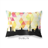 Dublin Ireland geometric skyline - Pillow | Lumbar / Yellow - Geometric Skyline