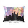 Dubrovnik Croatia geometric skyline - Pillow | Lumbar / RebeccaPurple - Geometric Skyline