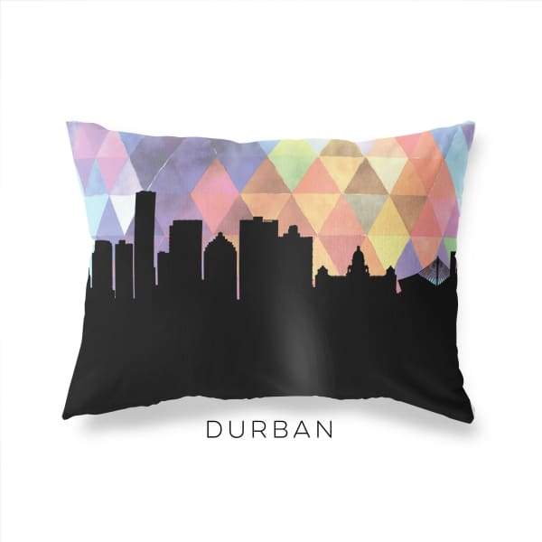 Durban South Africa geometric skyline - Pillow | Lumbar / RebeccaPurple - Geometric Skyline