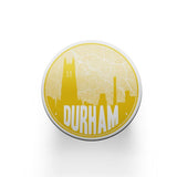 Durham NC map coaster set | sandstone coaster set in 5 colors - Set of 2 / Yellow - City Road Maps