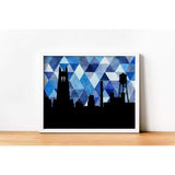 Durham North Carolina geometric skyline - Geometric Skyline