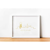 Durham skyline gold foil print | 5x7 or 8x10 - Gold Foil Print