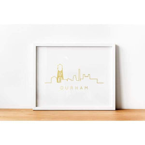 Durham skyline gold foil print | Secret Sale - Gold Foil Print