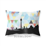 Dusseldorf Germany geometric skyline - Pillow | Lumbar / LightSkyBlue - Geometric Skyline