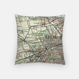 Edinburgh Scotland city skyline with vintage Edinburgh map - City Map Skyline
