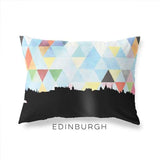 Edinburgh Scotland geometric skyline - Pillow | Lumbar / LightSkyBlue - Geometric Skyline