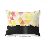 Edinburgh Scotland geometric skyline - Pillow | Lumbar / Yellow - Geometric Skyline