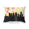 Edmonton Alberta geometric skyline - Pillow | Lumbar / Yellow - Geometric Skyline
