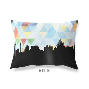 Erie Pennsylvania geometric skyline - Pillow | Lumbar / LightSkyBlue - Geometric Skyline
