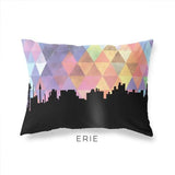 Erie Pennsylvania geometric skyline - Pillow | Lumbar / RebeccaPurple - Geometric Skyline