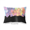 Eugene Oregon geometric skyline - Pillow | Lumbar / RebeccaPurple - Geometric Skyline