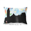 Fairfield Iowa geometric skyline - Pillow | Lumbar / LightSkyBlue - Geometric Skyline