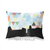 Fayetteville Arkansas geometric skyline - Pillow | Lumbar / LightSkyBlue - Geometric Skyline