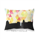 Fayetteville Arkansas geometric skyline - Pillow | Lumbar / Yellow - Geometric Skyline