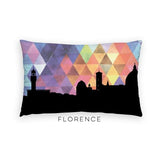 Florence Italy geometric skyline - Pillow | Lumbar / RebeccaPurple - Geometric Skyline