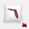 Florida ’home’ state silhouette - Pillow | Square / Purple - Home Silhouette