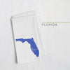 Florida ’home’ state silhouette - Tea Towel / Blue - Home Silhouette