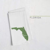 Florida ’home’ state silhouette - Tea Towel / DarkGreen - Home Silhouette