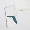 Florida ’home’ state silhouette - Tea Towel / DarkSlateGray - Home Silhouette