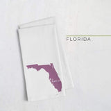 Florida ’home’ state silhouette - Tea Towel / Purple - Home Silhouette