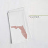 Florida ’home’ state silhouette - Tea Towel / RosyBrown - Home Silhouette