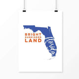 Florida State Song - 5x7 Unframed Print / Orange and MediumBlue - State Song