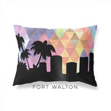 Fort Walton Beach Florida geometric skyline - Pillow | Lumbar / RebeccaPurple - Geometric Skyline
