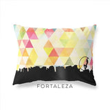 Fortaleza Brazil geometric skyline - Pillow | Lumbar / Yellow - Geometric Skyline