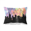 Frankfurt Germany geometric skyline - Pillow | Lumbar / RebeccaPurple - Geometric Skyline