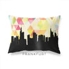 Frankfurt Germany geometric skyline - Pillow | Lumbar / Yellow - Geometric Skyline
