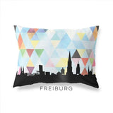 Freiburg Germany geometric skyline - Pillow | Lumbar / LightSkyBlue - Geometric Skyline