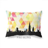 Freiburg Germany geometric skyline - Pillow | Lumbar / Yellow - Geometric Skyline