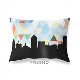 Fresno California geometric skyline - Pillow | Lumbar / LightSkyBlue - Geometric Skyline