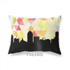 Fresno California geometric skyline - Pillow | Lumbar / Yellow - Geometric Skyline