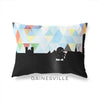 Gainesville Florida geometric skyline - Pillow | Lumbar / LightSkyBlue - Geometric Skyline