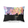 Gainesville Florida geometric skyline - Pillow | Lumbar / RebeccaPurple - Geometric Skyline